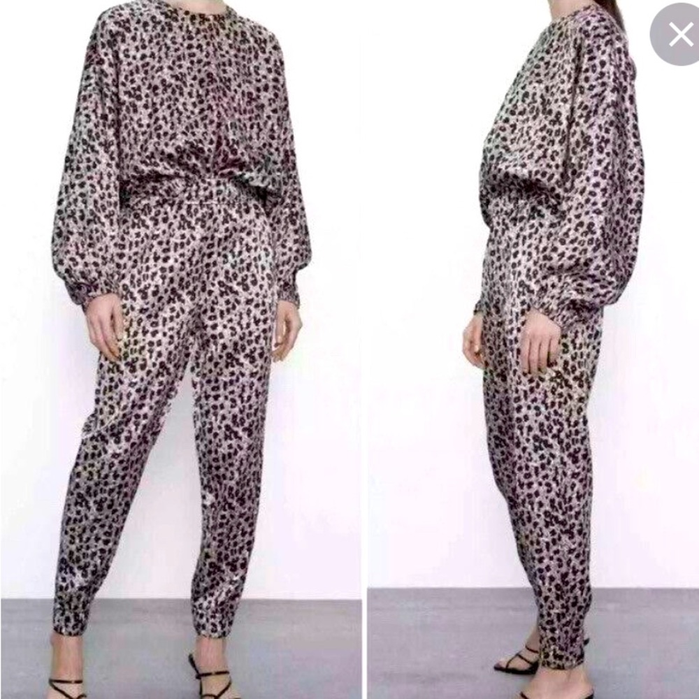 Zara two pieces animal print set
